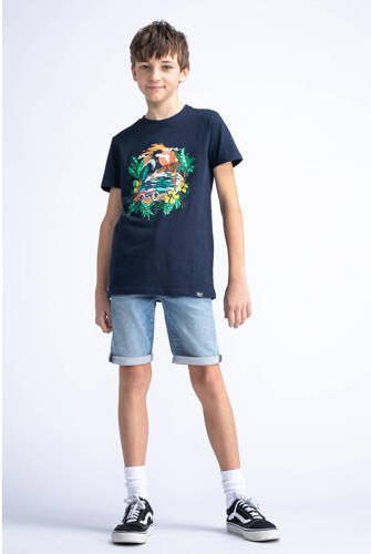 Petrol Industries T-shirt met printopdruk navy Blauw Jongens Katoen Ronde hals 116 - Foto 2
