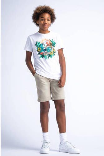 Petrol Industries T-shirt met printopdruk wit Jongens Katoen Ronde hals 140 - Foto 3