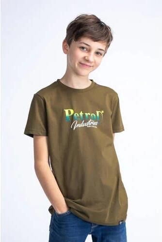 Petrol Industries T-shirt mosgroen Jongens Katoen Ronde hals Effen 116 - Foto 3
