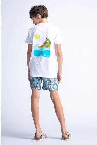 Petrol Industries T-shirt wit Jongens Katoen Ronde hals Effen 128