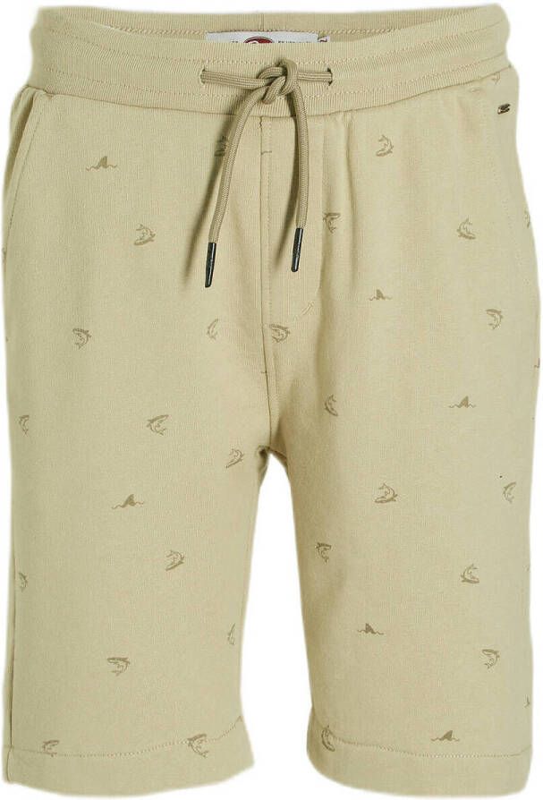 Petrol Industries sweatshort met all over print groenzand All over print 116