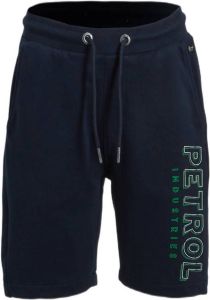 Petrol Industries sweatshort met logo nachtblauw