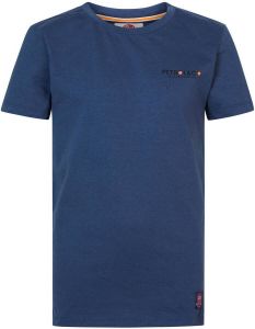 Petrol Industries T-shirt met backprint blauw
