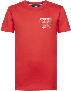 Petrol Industries T-shirt met printopdruk rood