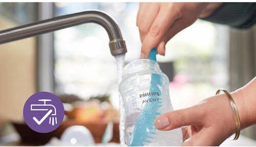 Philips Avent Natural Response Babyfles 2x 260 ml 1M+ Snelheid-3 speen SCY903 02 - Foto 2