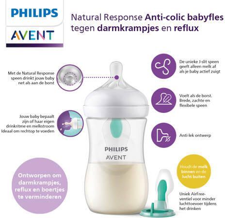 Philips Avent Natural Response babyfles olifant met AirFree-ventiel 260 ml (1 fles) - Foto 3