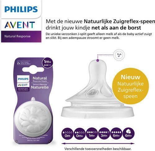 Philips Avent Natural Response babyfles roze 260 ml (1 fles) - Foto 2