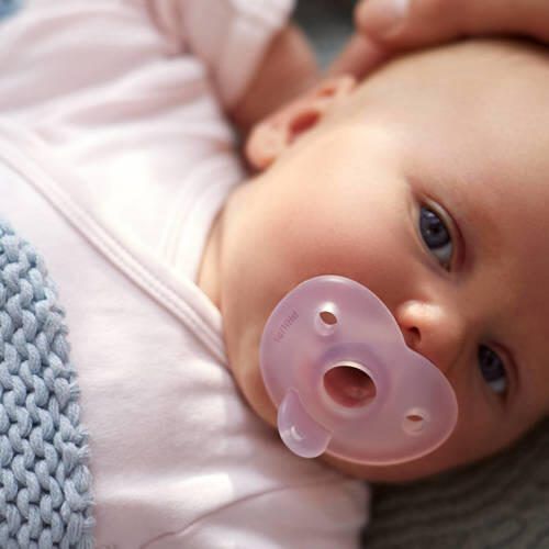 Philips Avent Soothie 0-6M 2 stuks Roze SCF099 22 Fopspeen Effen - Foto 3