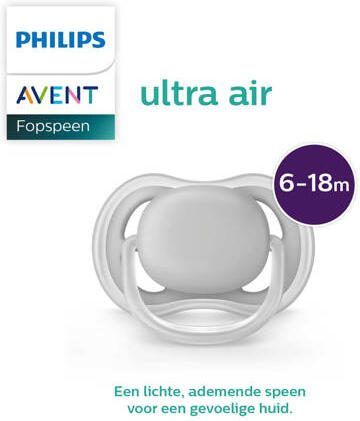 Philips Avent Ultra Air Collection Fopspeen 6-18M 2 stuks SCF080 03 Blauw - Foto 3