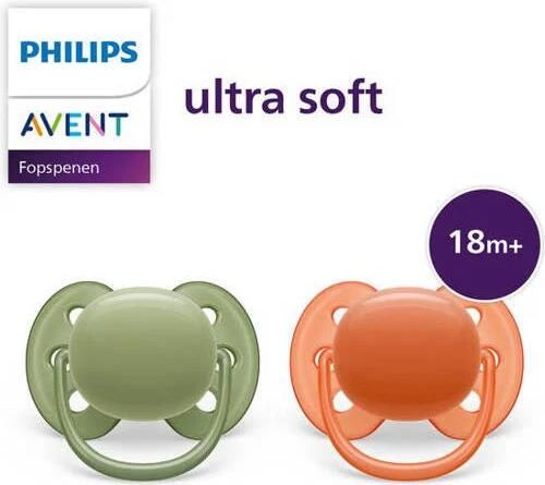 Philips Avent ultra soft Fopspeen 18M+ 2 stuks SCF349 23