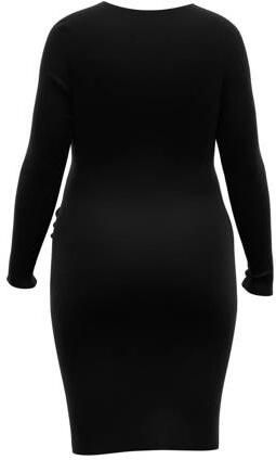 PIECES Maternity zwangerschapsjurk PMTEGAN zwart Dames Stretchkatoen Ronde hals XS