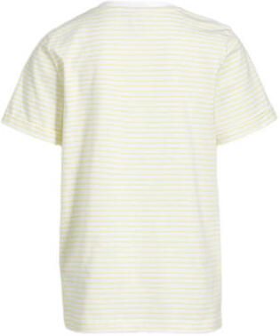PIECES KIDS gestreept T-shirt LPRIA van biologisch katoen geel wit Streep 146 152 - Foto 3