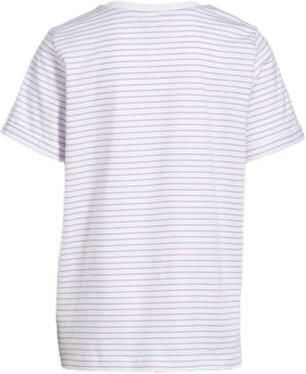 PIECES KIDS gestreept T-shirt LPRIA van katoen paars wit Streep 122 128 - Foto 3