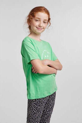 PIECES KIDS T-shirt PKFIBBI met printopdruk frisgroen Meisjes Stretchkatoen Ronde hals 122 128 - Foto 5