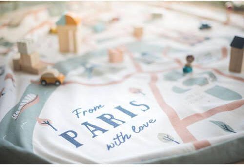 Play&Go 2-in-1 opbergzak speelkleed Paris Map Multi - Foto 2