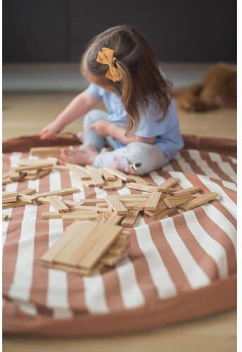 Play&Go 2-in-1 opbergzak speelkleed Stripes Brown Multi