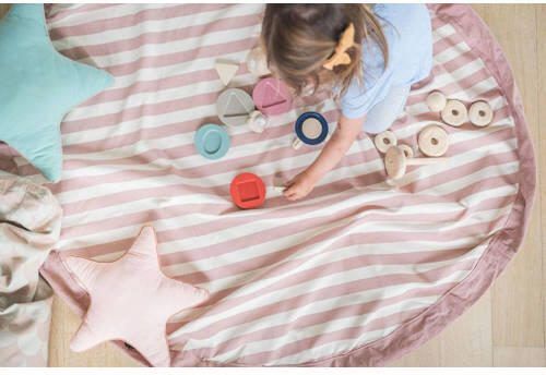Play&Go 2-in-1 opbergzak speelkleed Stripes New Pink - Foto 3