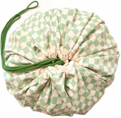 Play&Go 2-in-1 opbergzak speelkleed Vichy Green Groen