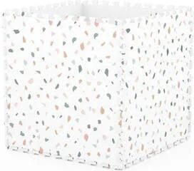 Play&Go EEVAA 2-in-1 omkeerbare puzzel speelmat en opbergdoos Alphabet Terrazzo (180x180cm 9 tegels) Speelkleed