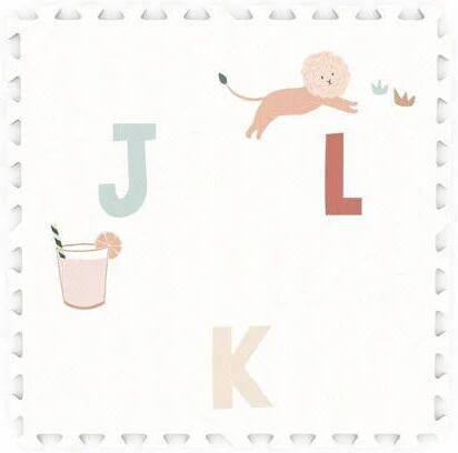 Play&Go EEVAA 2-in-1 omkeerbare puzzel speelmat en opbergdoos Alphabet Terrazzo (180x180cm 9 tegels) Speelkleed - Foto 2