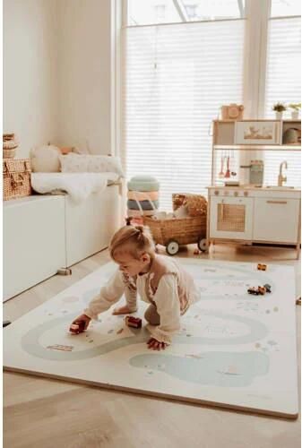 Play&Go EEVAA 2-in-1 omkeerbare puzzel speelmat en opbergdoos Village Terrazzo (120x180cm 6 tegels) Speelkleed - Foto 3