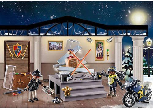 PLAYMOBIL Christmas Adventskalender Politie museumdiefstal 71347 Speelset