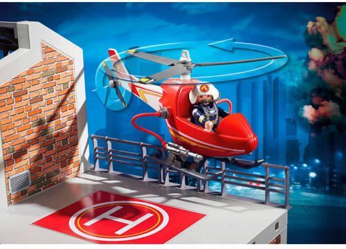 PLAYMOBIL City Action grote brandweerkazerne met helicopter Speelset - Foto 3