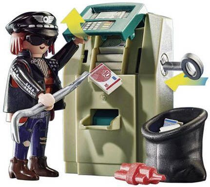 PLAYMOBIL City Action Politiemotor: achtervolging van de geldrover 70572 Speelset - Foto 2