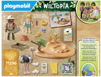 PLAYMOBIL Wiltopia Op bezoek bij papa struisvogel 71296 Speelset