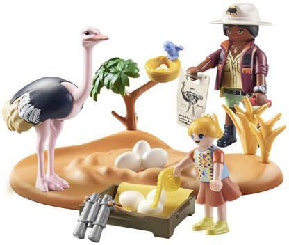 PLAYMOBIL Wiltopia Op bezoek bij papa struisvogel 71296 Speelset - Foto 3