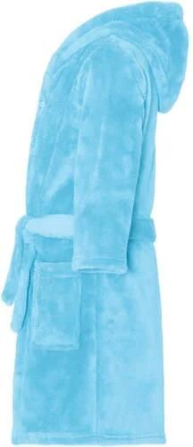 Playshoes badstof badjas lichtblauw Meisjes Polyester Capuchon Effen 122 128 - Foto 2
