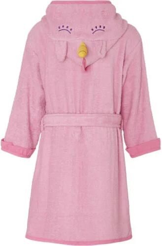 Playshoes badstof badjas roze unicorn Meisjes Katoen Capuchon Effen