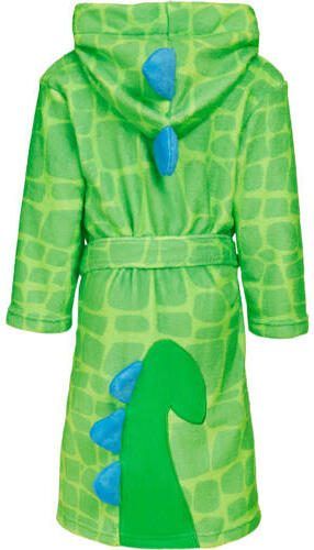 Playshoes dino badstof badjas groen Jongens Polyester Capuchon All over print 122 128