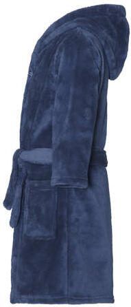 Playshoes fleece badjas donkerblauw Meisjes Polyester Capuchon Effen 146 152 - Foto 1