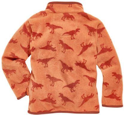 Playshoes fleece vest met all over dino print bruin Jongens Polyester Opstaande kraag - Foto 3