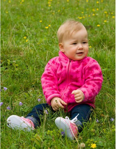 Playshoes fleece vest Stars met sterren roze fuchsia Sterren 104 - Foto 2