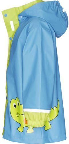 Playshoes regenjas Crocodile lichtblauw groen Jongens Polyester Capuchon 104 - Foto 2