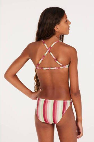 Protest crop bikini met lurex PRTSHEILA JR roze groen Meisjes Polyester 140 - Foto 4