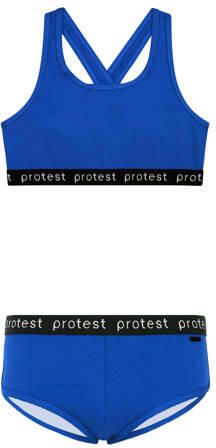 Protest crop bikini PRTBEAU JR kobaltblauw Meisjes Polyester Effen - Foto 3