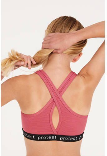 Protest crop bikini PRTBEAU JR roze Meisjes Polyester Effen 152