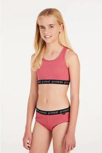 Protest crop bikini PRTBEAU JR roze Meisjes Polyester Effen 116 - Foto 4