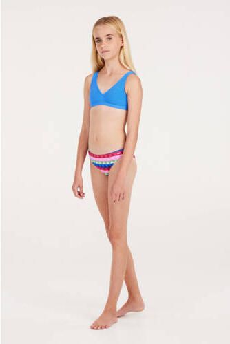 Protest crop bikini PRTCREEK JR blauw roze Meisjes Polyester Streep 140 - Foto 4