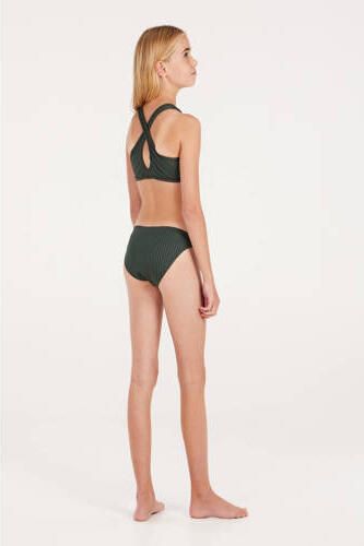 Protest crop bikini PRTMOON JR olijfgroen Meisjes Polyester Printopdruk 116