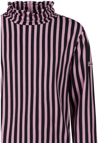 Protest gestreepte outdoor sweater met opstaande kraag lila zwart Paars - Foto 3