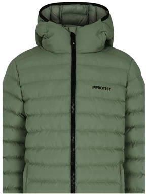 Protest gewatteerde jas Yates Jr olijfgroen Outdoor jas Jongens Polyester Capuchon - Foto 2