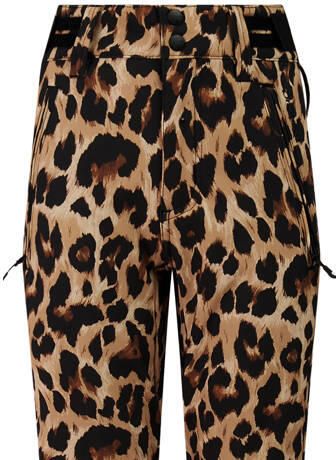 Protest PRTClassys JR skibroek met dierenprint zand bruin zwart Meisjes Softshell - Foto 2