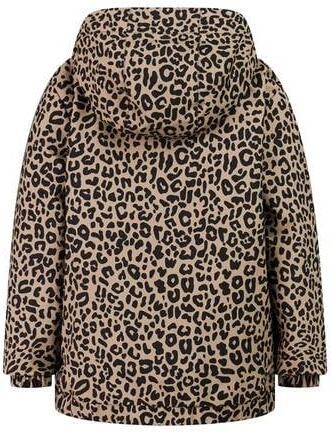 Protest PRTDanou TD ski-jas met dierenprint bamboo beige Skijack Meisjes Polyester Capuchon