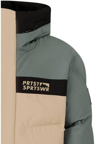Protest PRTHunton JR ski-jas beige groen zwart Skijack Jongens Polyester Capuchon - Foto 2