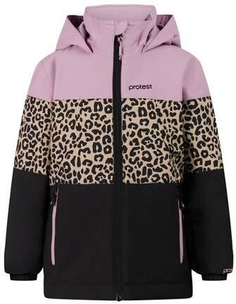 Protest PRTNanetti TD ski-jas met dierenprint lila zwart Skijack Paars Meisjes Polyester Capuchon