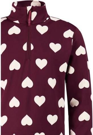 Protest PRTTopsy sweater met opstaande kraag donkerpaars lichtroze Outdoor - Foto 3